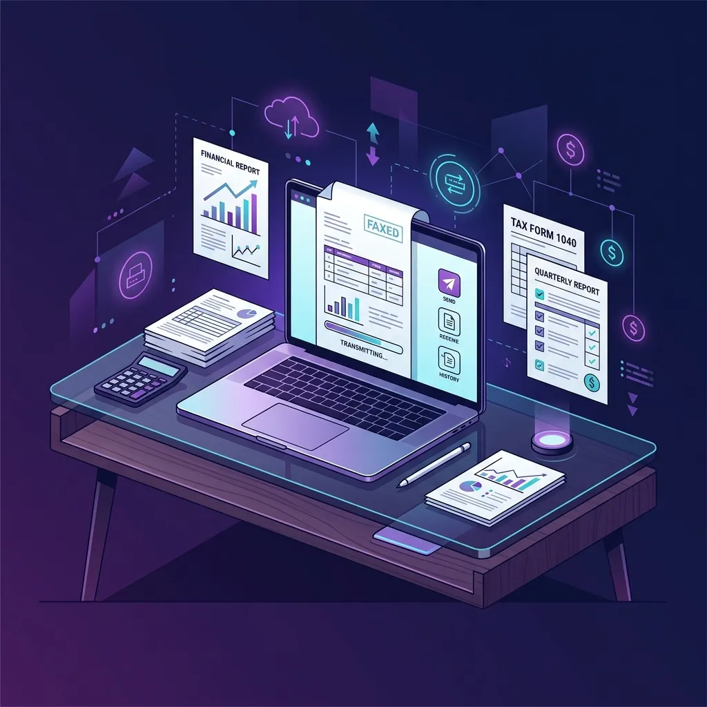 Online faxing for accounting firms illustration