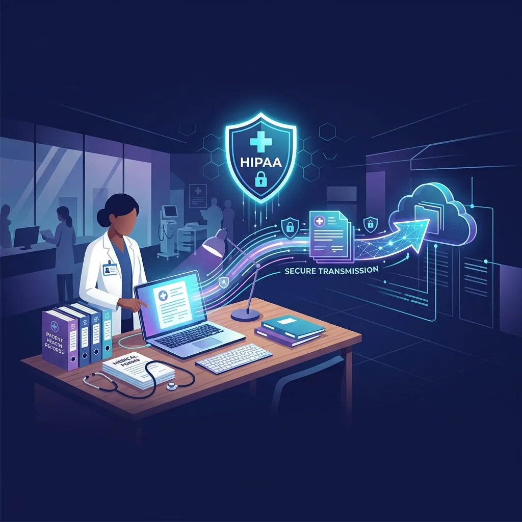 Online faxing for healthcare clinics illustration