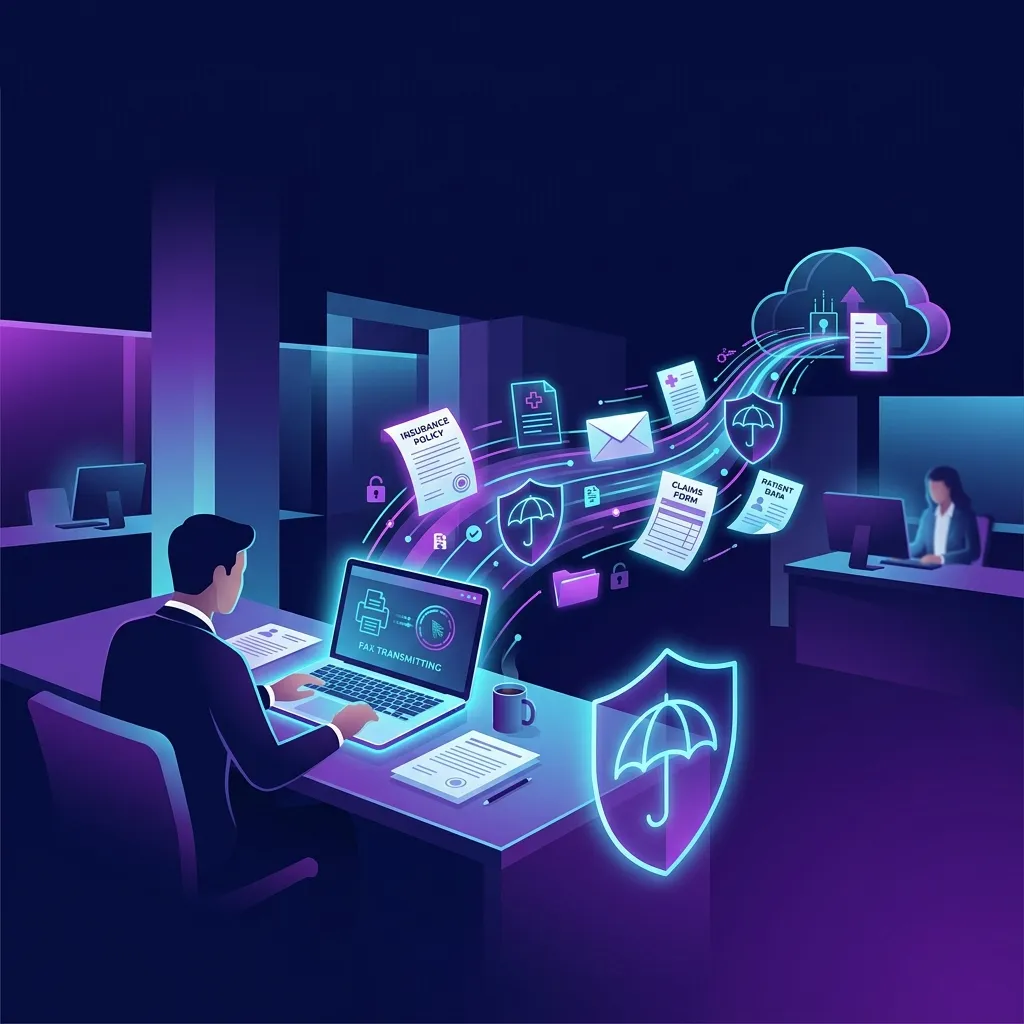 Online faxing for insurance companies illustration